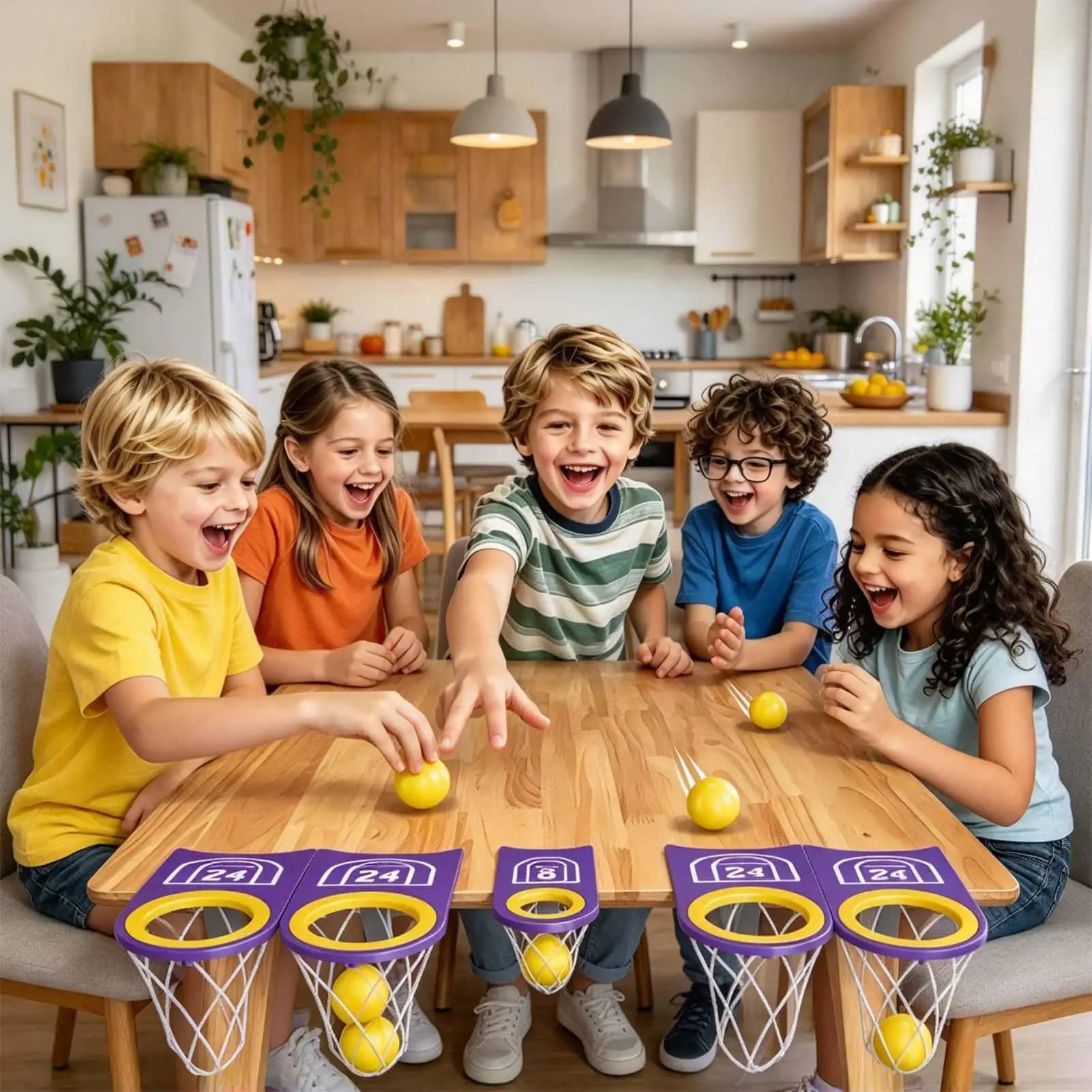 Tabletop Basketball Multiplayer Battle Goal Hoop Board Sports Toys Basketball Desk Game For Youth Aged 15–35 Home Living Room