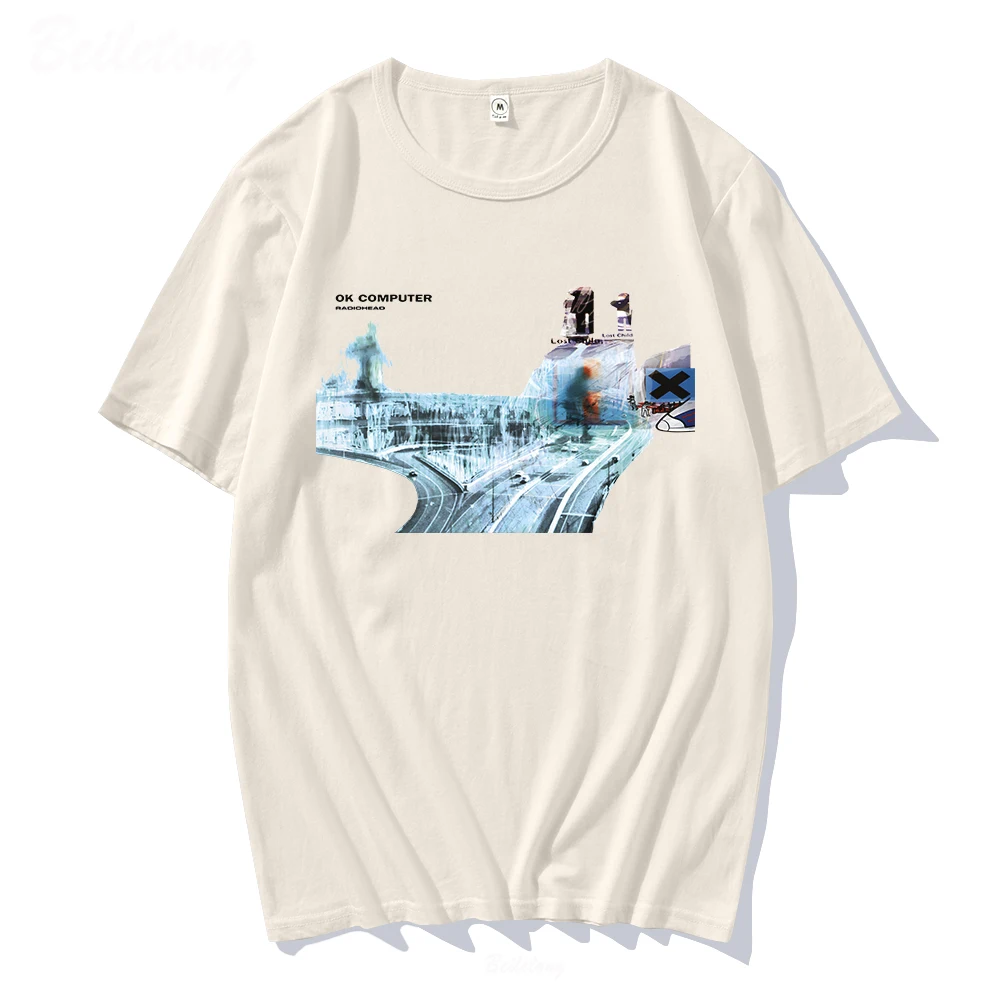 Radiohead T Shirt 2022 Men Hip Hop T Shirt Band Rock Music 100 Cotton Album Tops Streetwear Tees Prints Men/Women Clothing