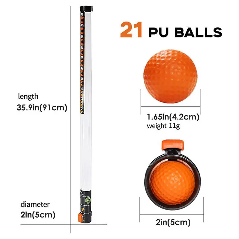 Ball Retriever For Golf Large Capacity Transparent Pickup Tube Lightweight Reusable Pick Up Tools Labor-Saving Collector Tube