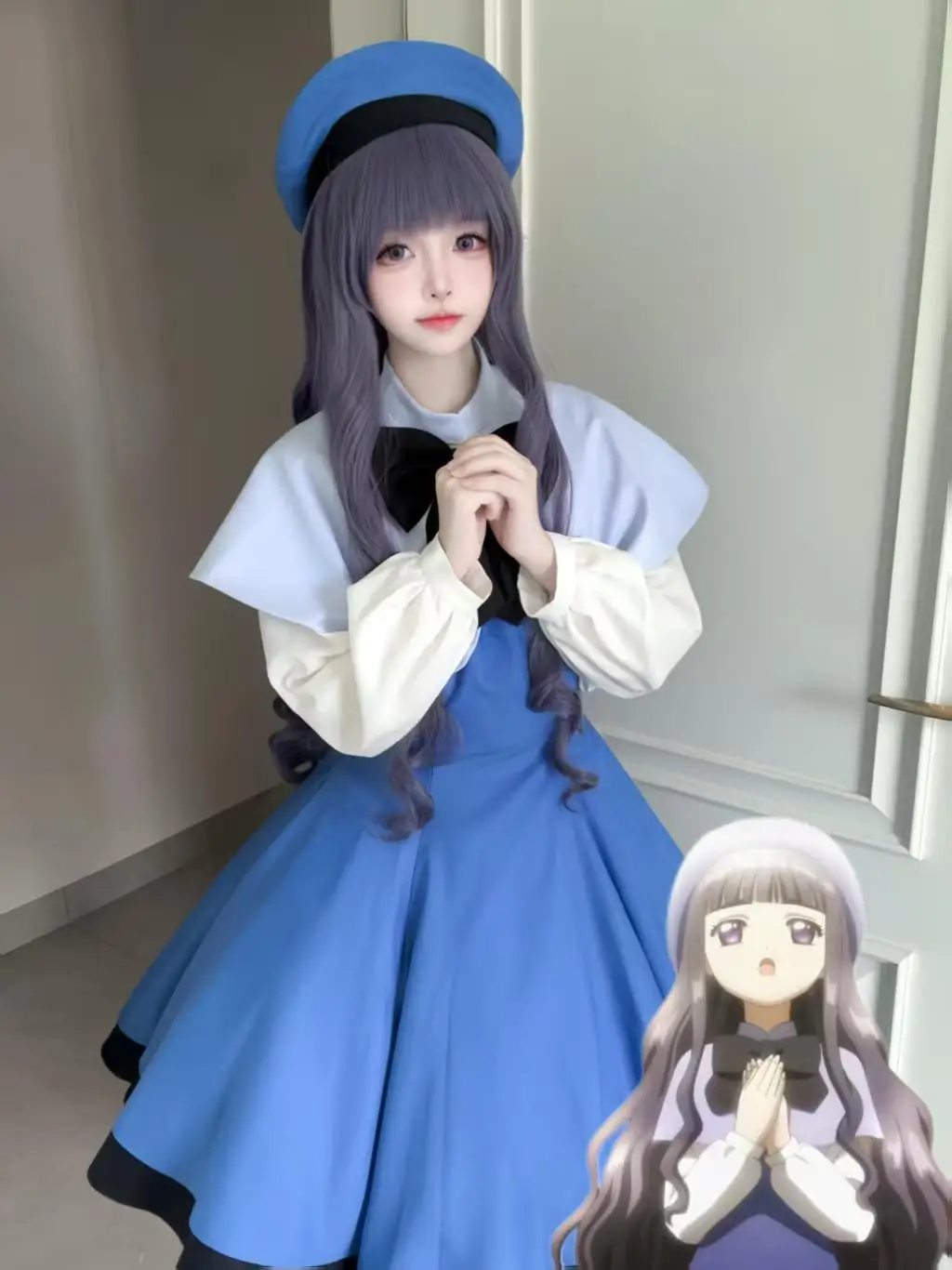 

Jirai kei Japanese Lolita Cosplay Daily Shawl & Mini Dress 2-Piece Set