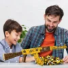 1548 Stücke Gold AK47 Bausteine Pistole Sammlung Spielzeug 1:1 Berühmte Gewehr Modell Bausteine Set Schießbare Simulation Waffe Geschenk 5