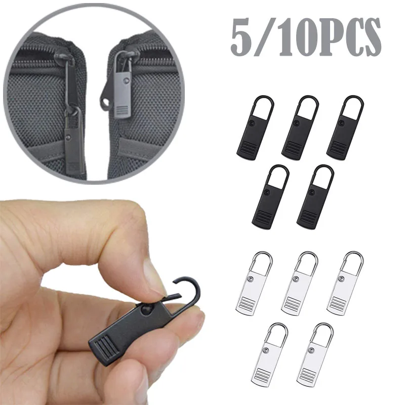 5/10 PCS Zipper Slider Puller Instant Zipper Repair Kit Replacement Broken Buckle Travel Bag Suitcase Head DIY Sewing Craft