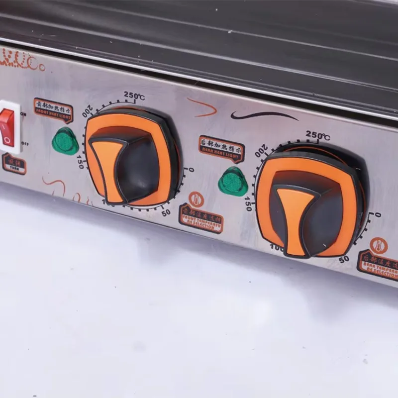 Commercial Electric Stainless Steel Hot Dog and Sausage Grill Machine 7-Roller Kitchen Sausage Roasting Machine