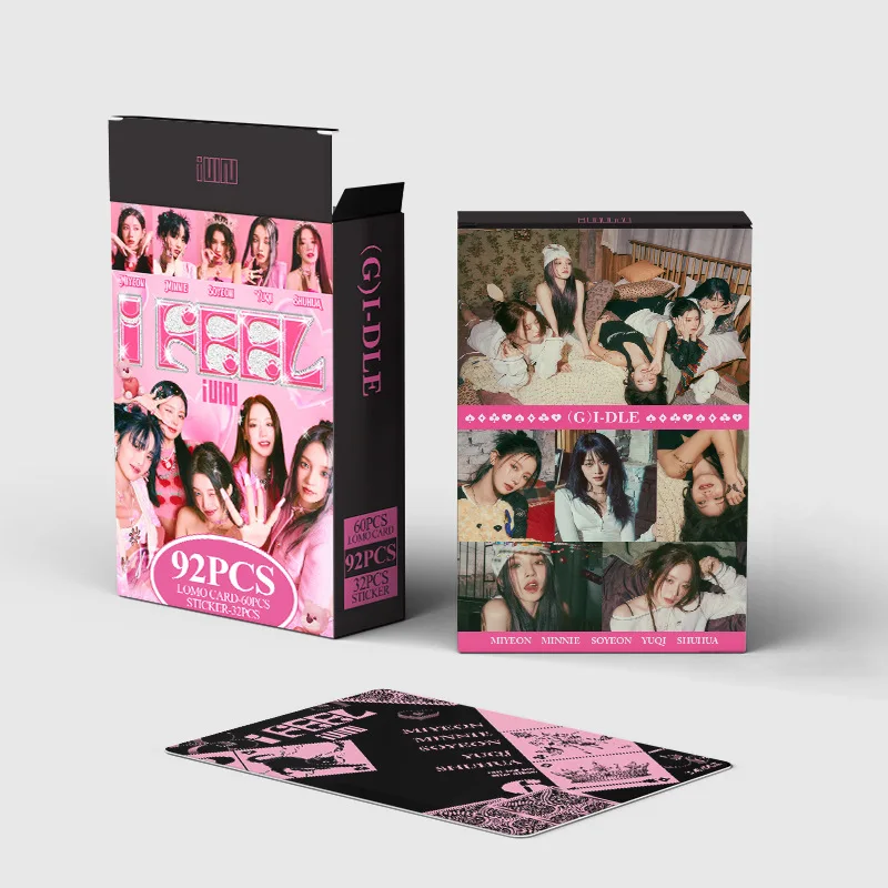 Juego de tarjetas Kpop (G)I-DLE HEAT I FEEL Lomo, sesión fotográfica, Ye Shuhua, MINNIE SONG, YUQI, colección de Fans, regalo, 92 Uds.