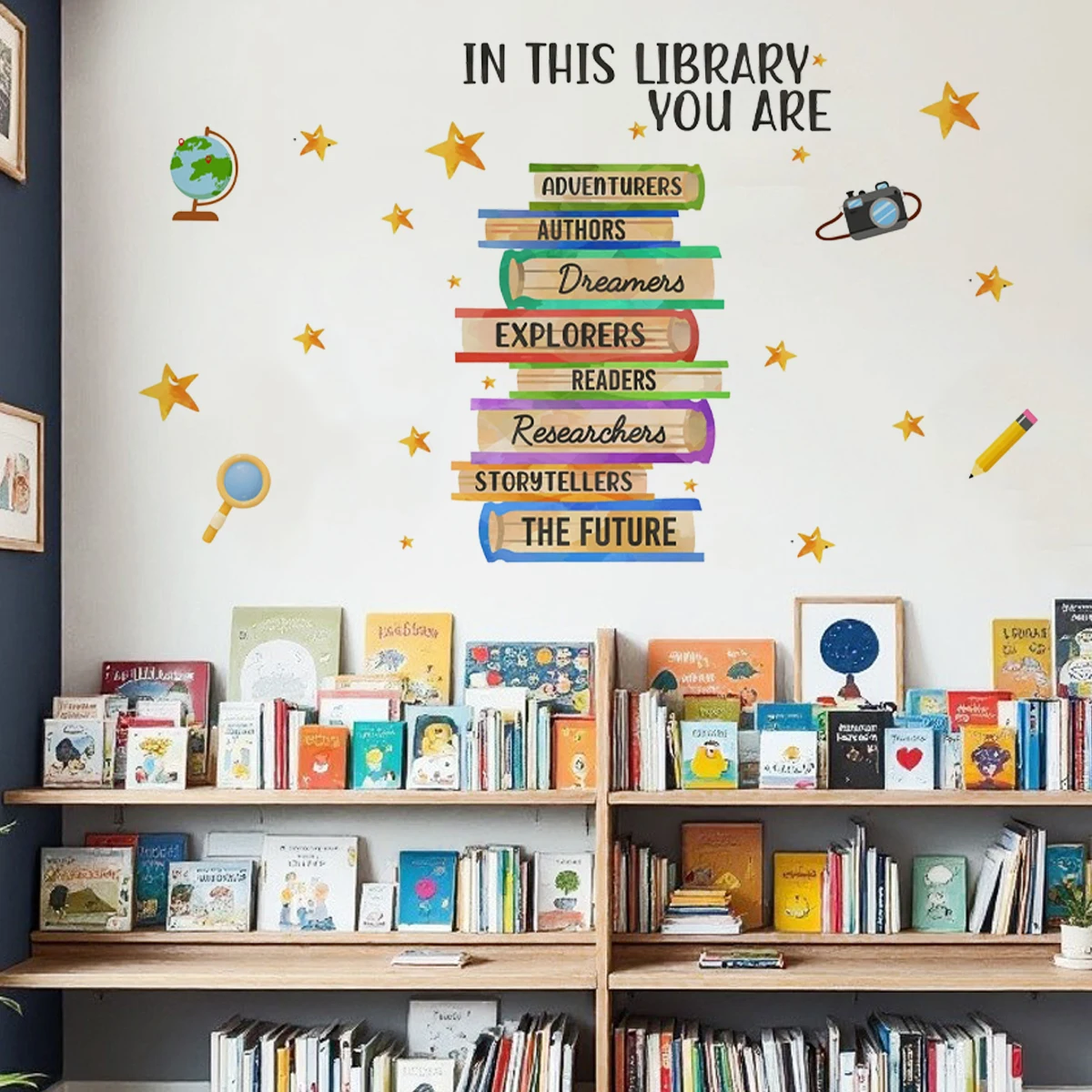 

Library Inspirational In This Library You Are Wall Sticker School Library Classroom Corridor Reading Room Wall Art Decal Decor