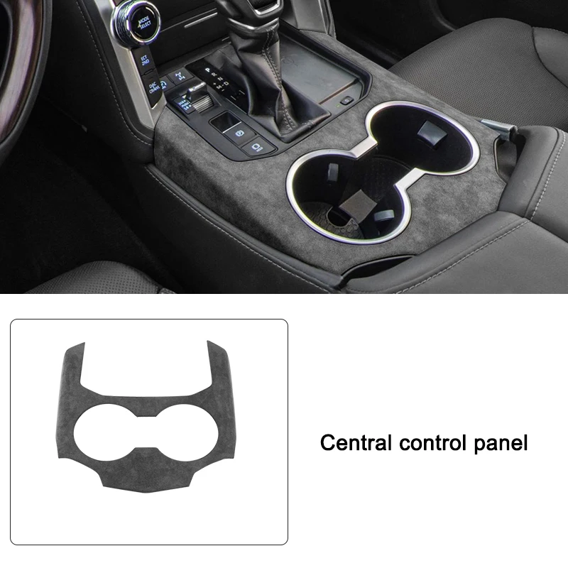 Alcantara gamuza para Toyota Land Cruiser LC300 2022 2023 2024 Panel de consola central de gamuza Interior modificación de decoración especial