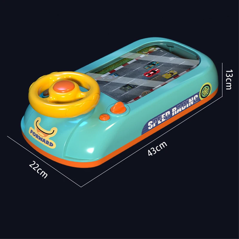 Kids Steering Wheel Driving Toy Electronic Simulation Driving Car Adventure Game With Music Sound Effects Toys Children Gifts