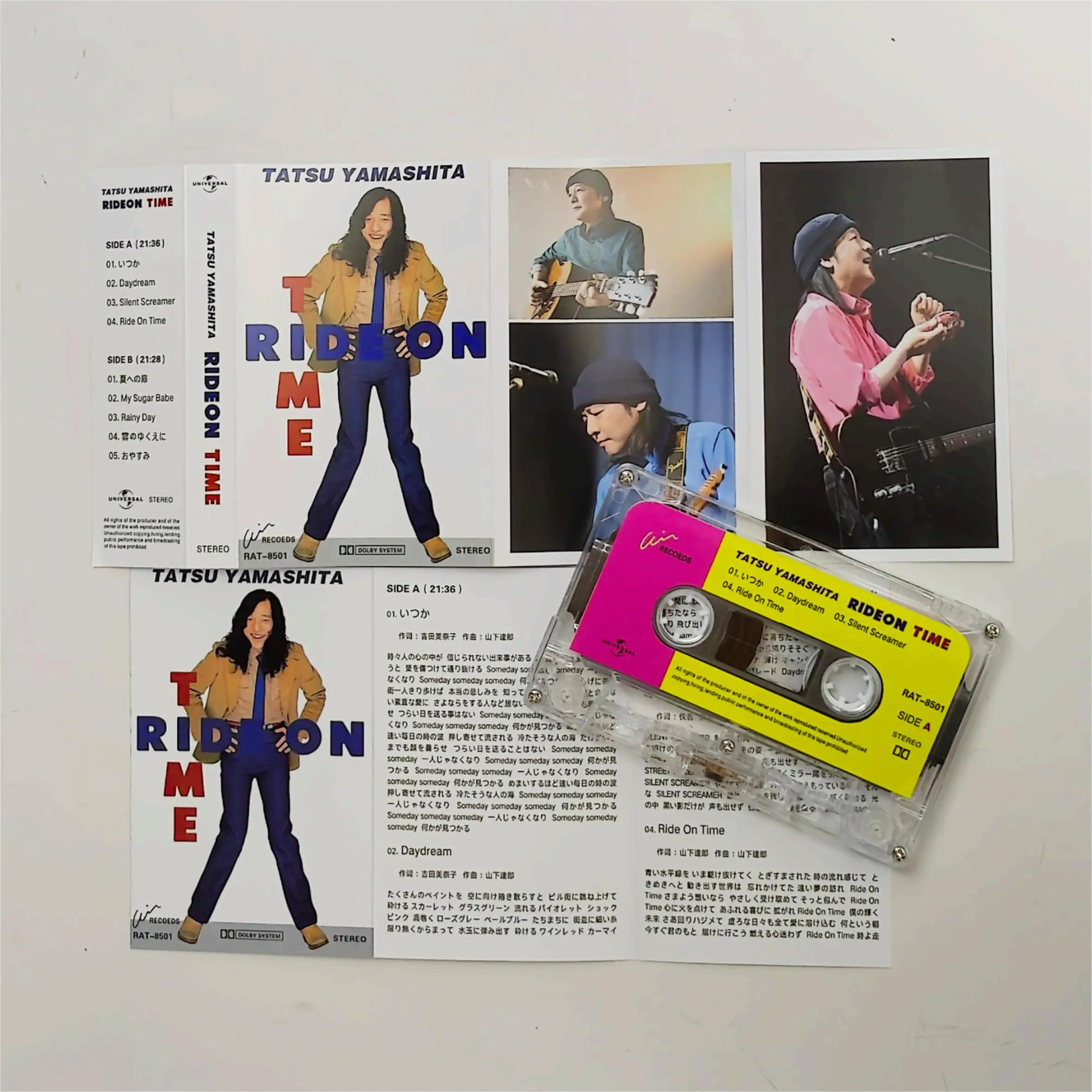 Retro Tatsuro Yamashita Mariya Takeuchi Music Tape RIDE ON TIME Album Cassettes Cosplay Recorder Walkman Car Soundtracks Box