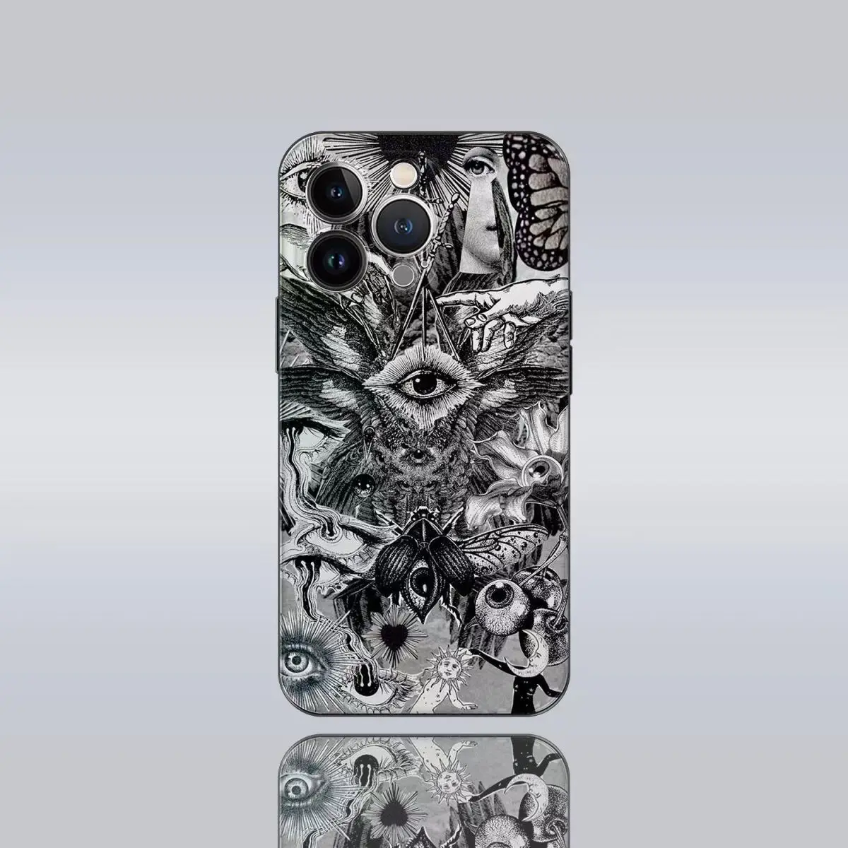 Coque de téléphone tout compris avec œil naturel, film abstrait, iPhone 13Pro, iPhone 14, 12Mini, 1500, 11, X