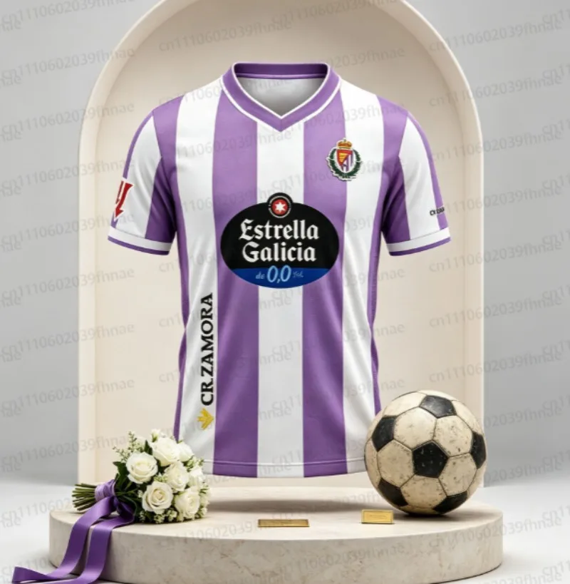 2026 Valladolid 3D Printed Football Jersey Men's Summer Breathable Quick Drying Short Sleeved T-shirt Family Matching Clothing