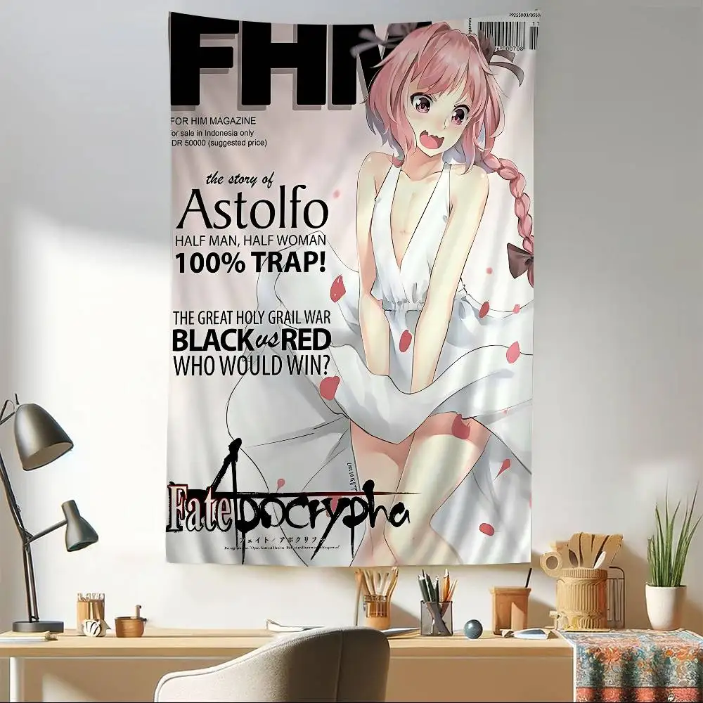 Fate Apocrypha Astolfo Chart Tapestry Art Science Fiction Room Home Decor Cheap Hippie Wall Hanging 3