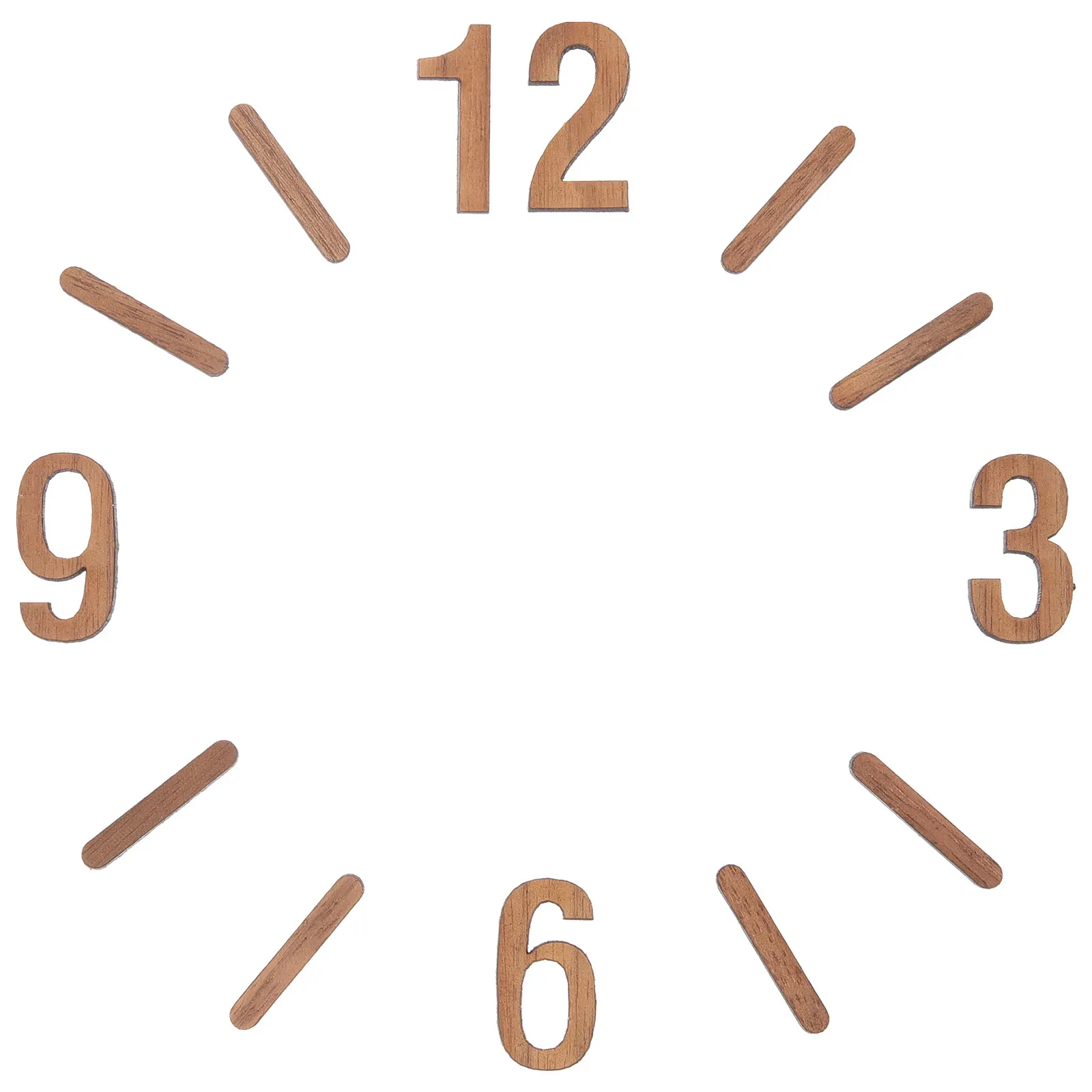 Numbers For Clock 3D Wooden Wall Clock Roman Numerals Design DIY Clock Numerals Kit Replacement for Living Room Home Decoration