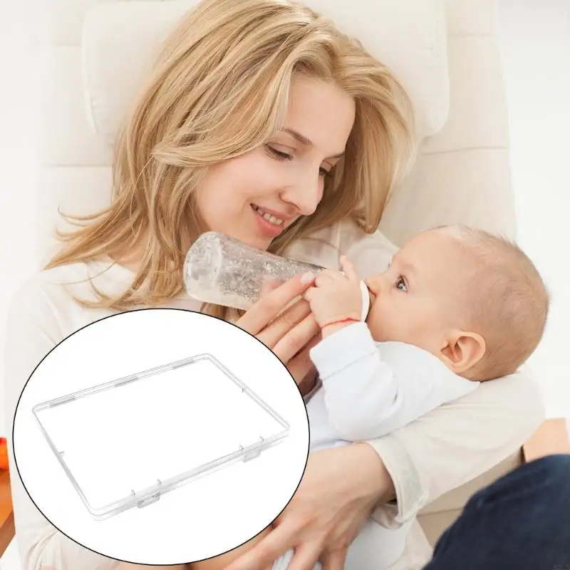 6pcs قابلة للتكديس فريزر حليب التخزين الحاويات الشفافة لتوفير المساحة منظم لأكياس حليب الأم a2ub #2