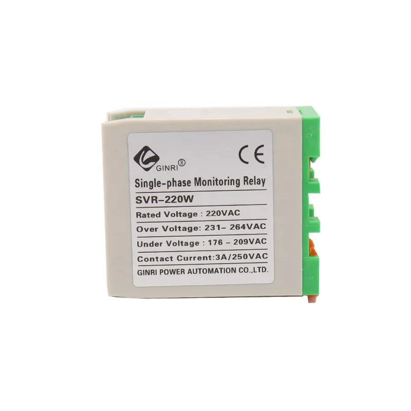 قابل للتعديل مرحلة واحدة حامي SVR-220W الجهد الزائد تحت الجهد التتابع مراقبة الجهد التتابع مرحل صغير