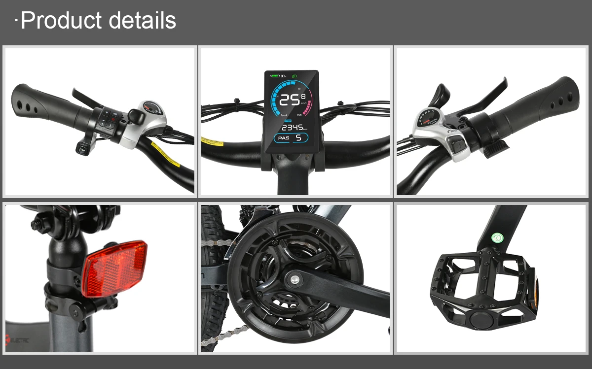 Samebike SY26-II Elektrofahrrad Mit 36V 13Ah Abnehmbarem Akku, 26 Zoll E-bike Mountainbike für Erwachsene, 7-Gang, 25 km/h und Reichweite bis 40-80km – Detail 15