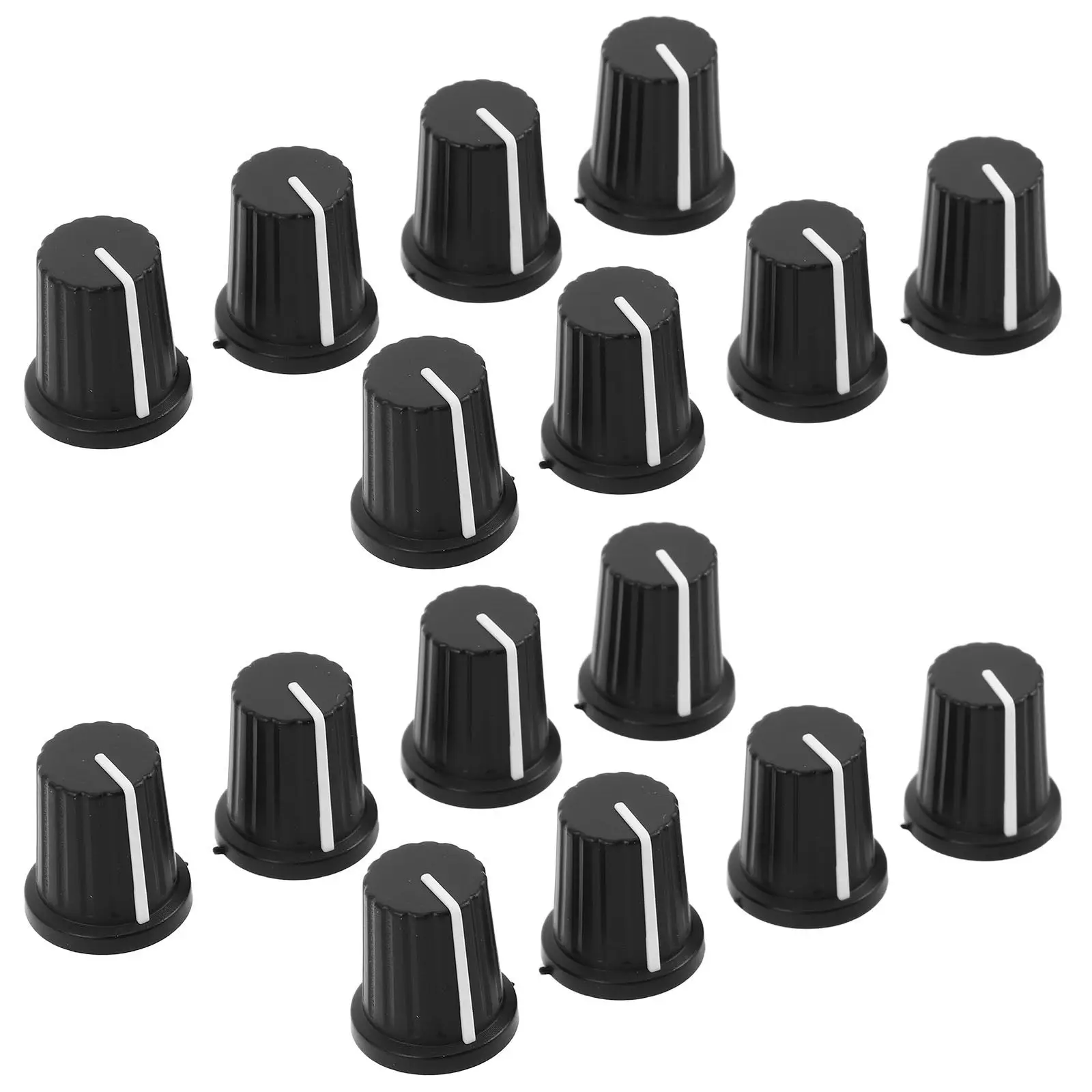 30Pcs Plastic Potentiometer Knob Caps Rotary Volume Tone Control Knobs for Guitar Pedal Amplifier Mixer Dj Console Speaker