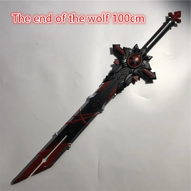 1:1 Game Genshin Impact Project Weapon Diluc Ragnvindr Sword The End Of The Wolf Sword Cosplay Safety PU Model Sword 100/80cm