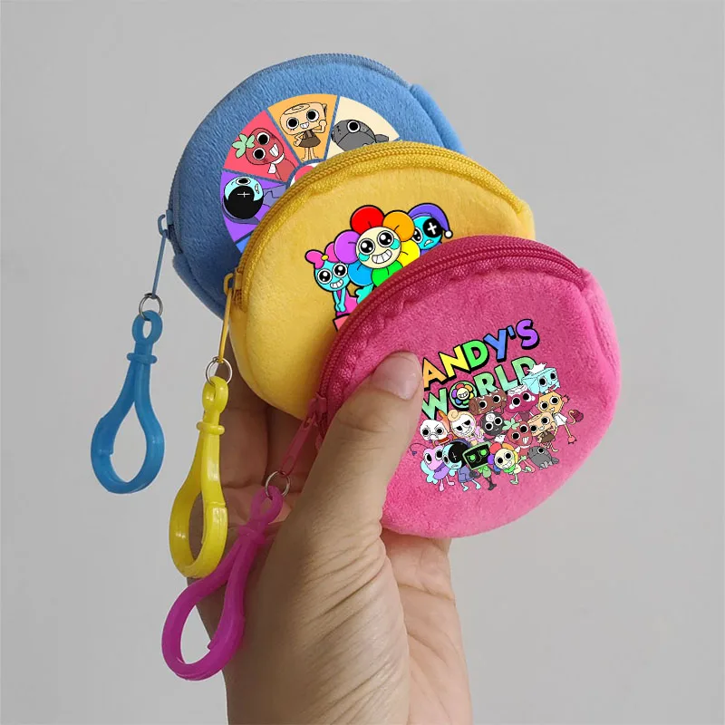 Dandys World Series Porte-monnaie rond jeu chaud impression mini portefeuille portable clé de dessin animé casque sac de rangement cadeau d'anniversaire drôle