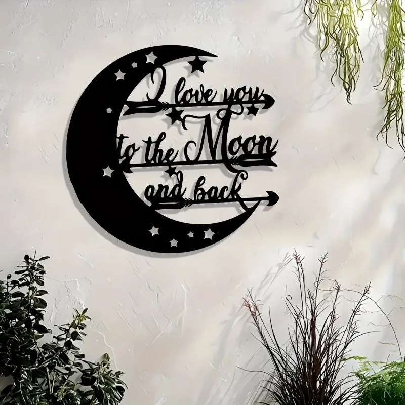 CIFbuy Vintage Metal Wall Art Moon Stars Iron Hanging Decor For Home Garden Outdoor Patio Farmhouse Rustic Interior Design