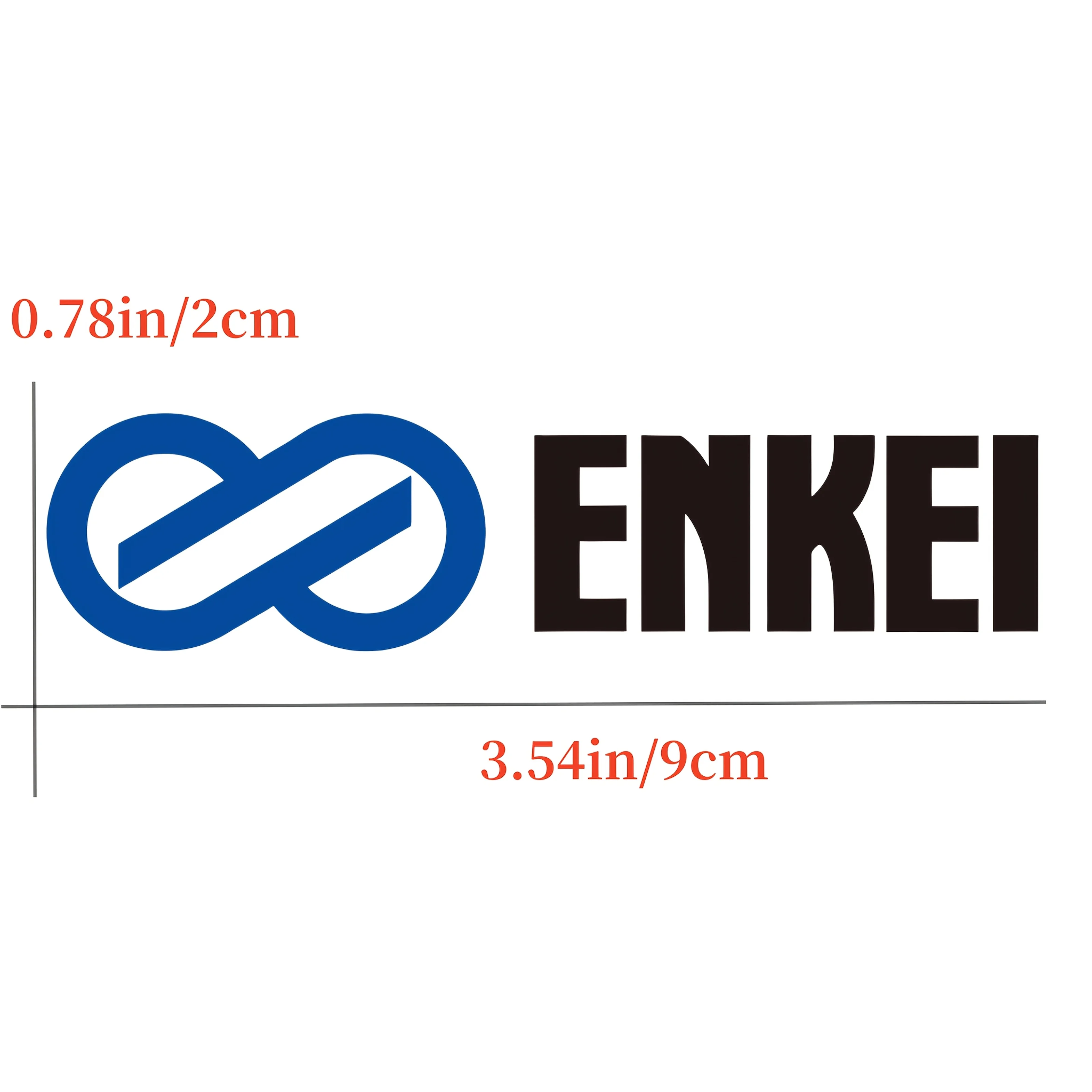 KNKEI Racing Wheel Hub Sticker – Black Blue Infinity Logo Decal, Waterproof PVC Car Emblem, Sport Auto Decoration Accessories