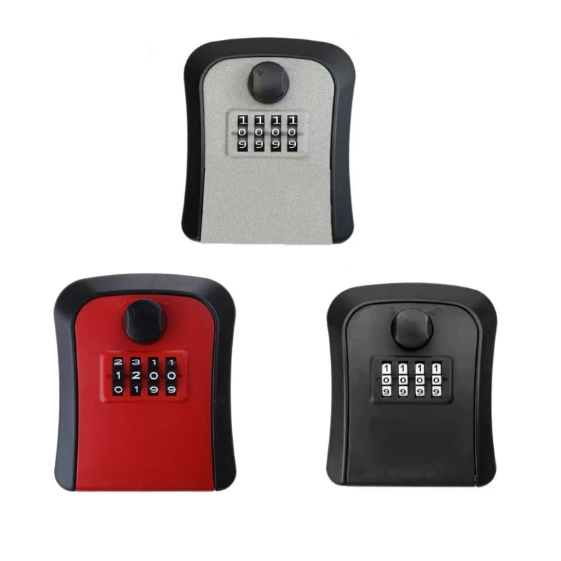 Key Lock Box 4-Digit Combination Key Lockboxs Resettable Security Passwords Box