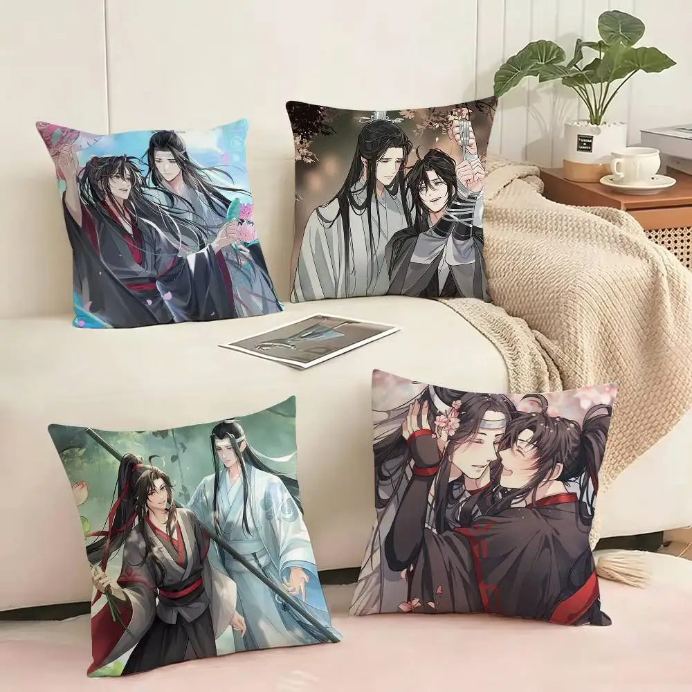 

Anime Mo Dao Zu Shi MDZS Pillow Case Square Double-Sided Sofa Cushion Cover Bedroom Bedside Pillow Gift