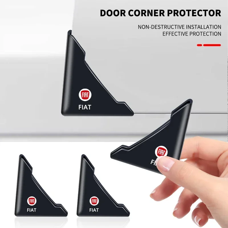 2Pcs New Car Door Corner Collision Anti-scratch Protector For Fiat 500 Ducato Pondo Punto Panda FR Abarth Doblo Stilo Bravo
