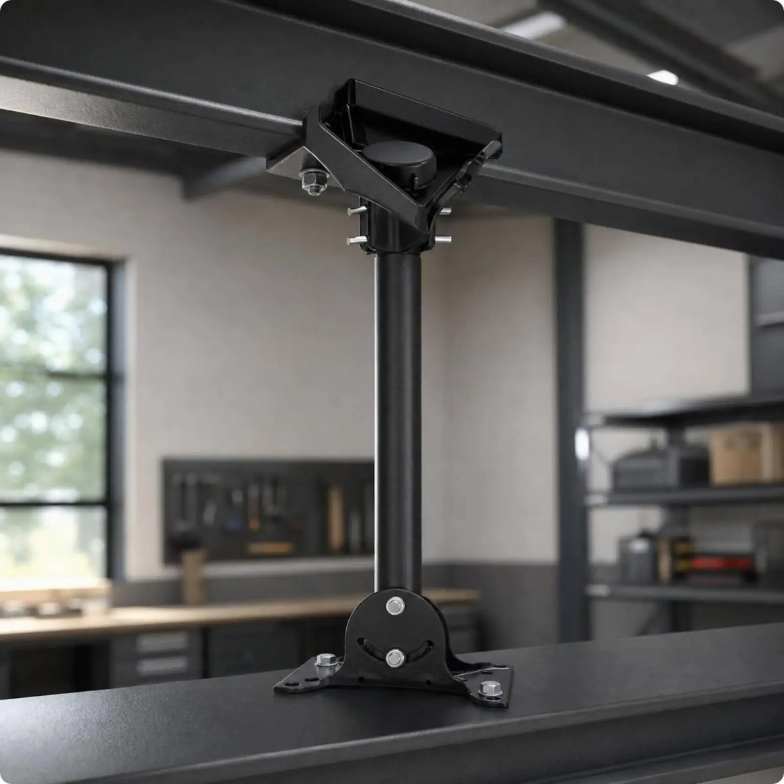 Adjustable Mount Bracket for Wall Mounting Clamping Adapter Pipe Support Outdoor Equipment Durable Steel Frame