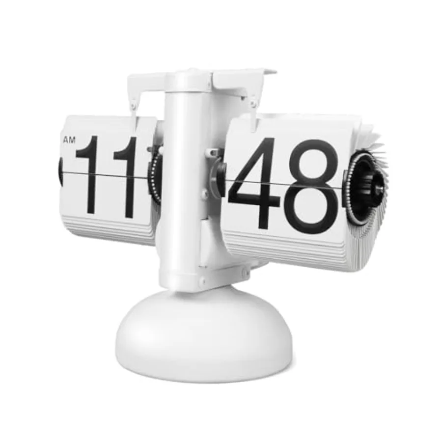 

Flip Desk Clock, Retro Vintage Design Auto Flip Table Clock, Large Number Mechanical Battery Powered Operated Clocks for Home a