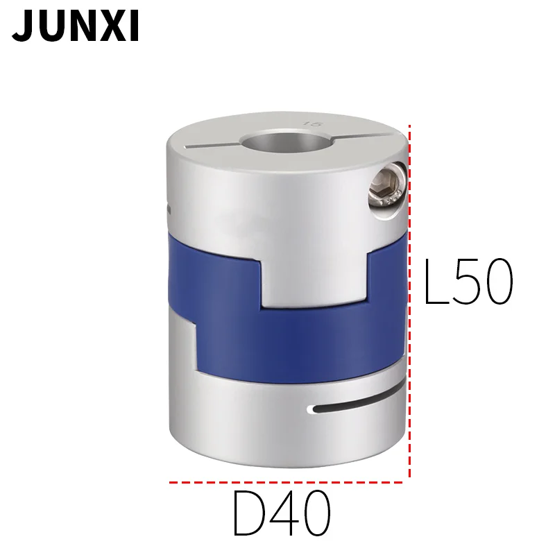 D40L50mm Aluminum Alloy Cross Slider Coupling Adjustment Eccentric Screw Motor Large Angle Cross Type Coupling Oldham