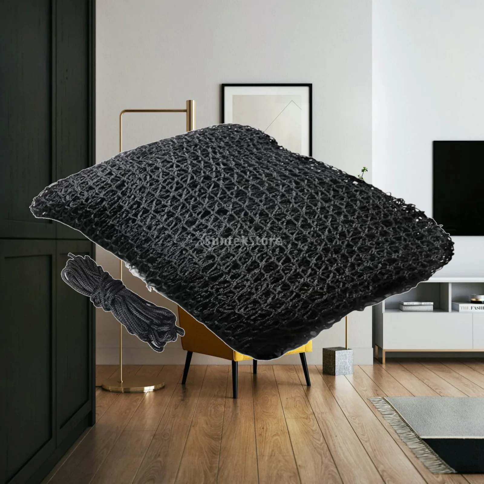 golf-simulator-cage-style-practice-net-durable-polyester-impact-mesh-portable-design-for-home-garage-training