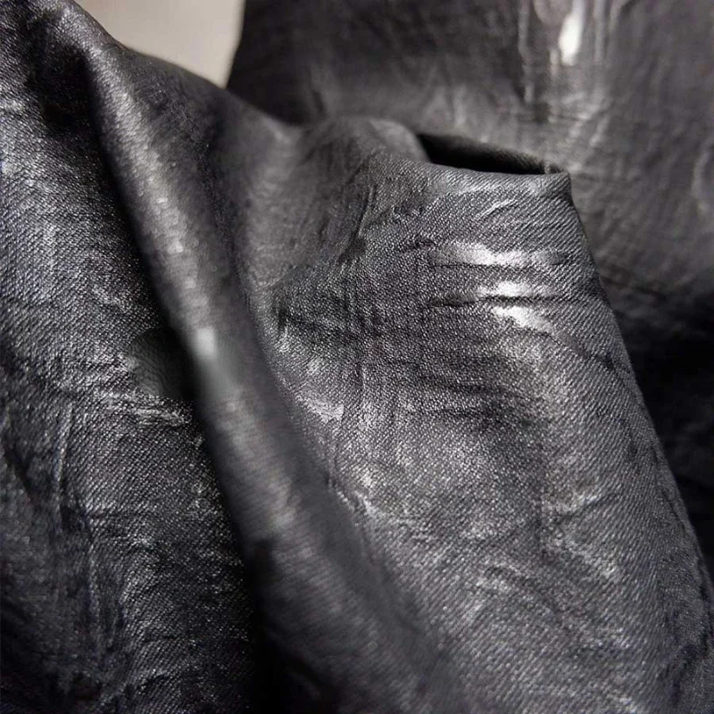 

Промытая матовая матовая синтетическая искусственная кожа для верхней одежды, куртки, модная дизайнерская ткань, ткань для шитья своими руками