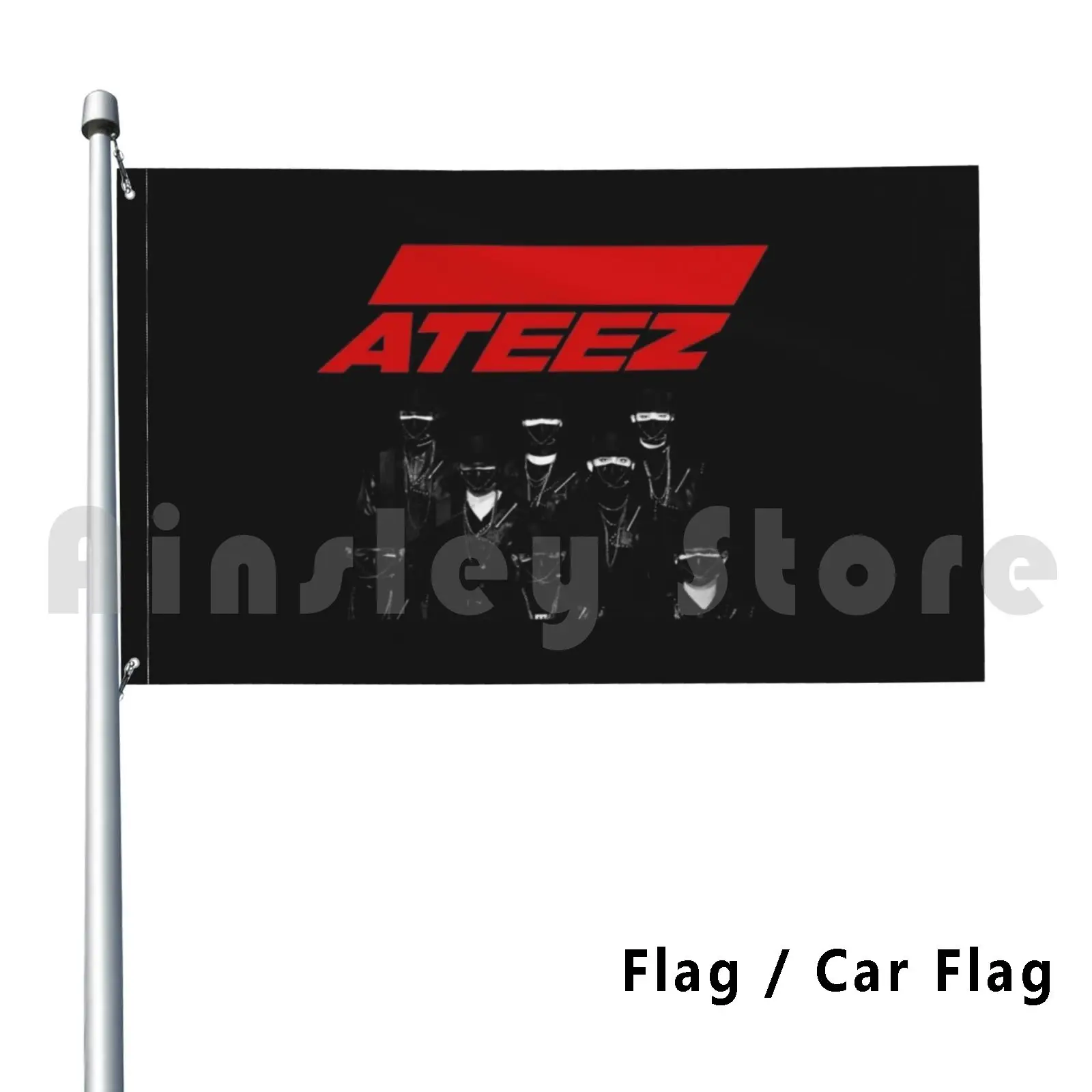 Ateez Outdoor Decor Flag Car Flag 2871 Ateez Hala Hala Ateez San Yeosang Yunho Hongjoong Jongho Seonghwa Mingi