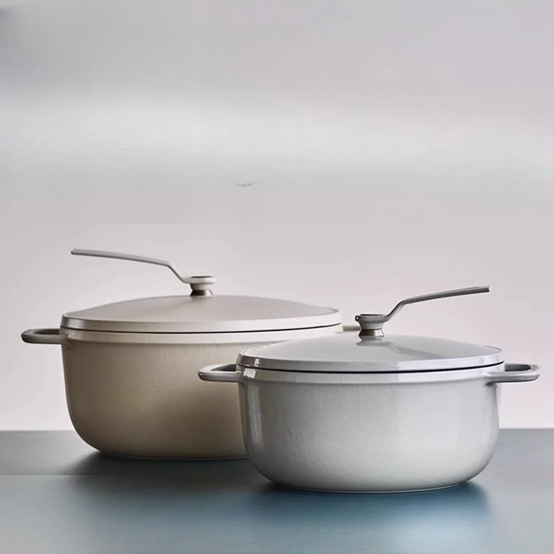 Original imported, enamel pot, cast iron pot for household use, stew and stew soup pot