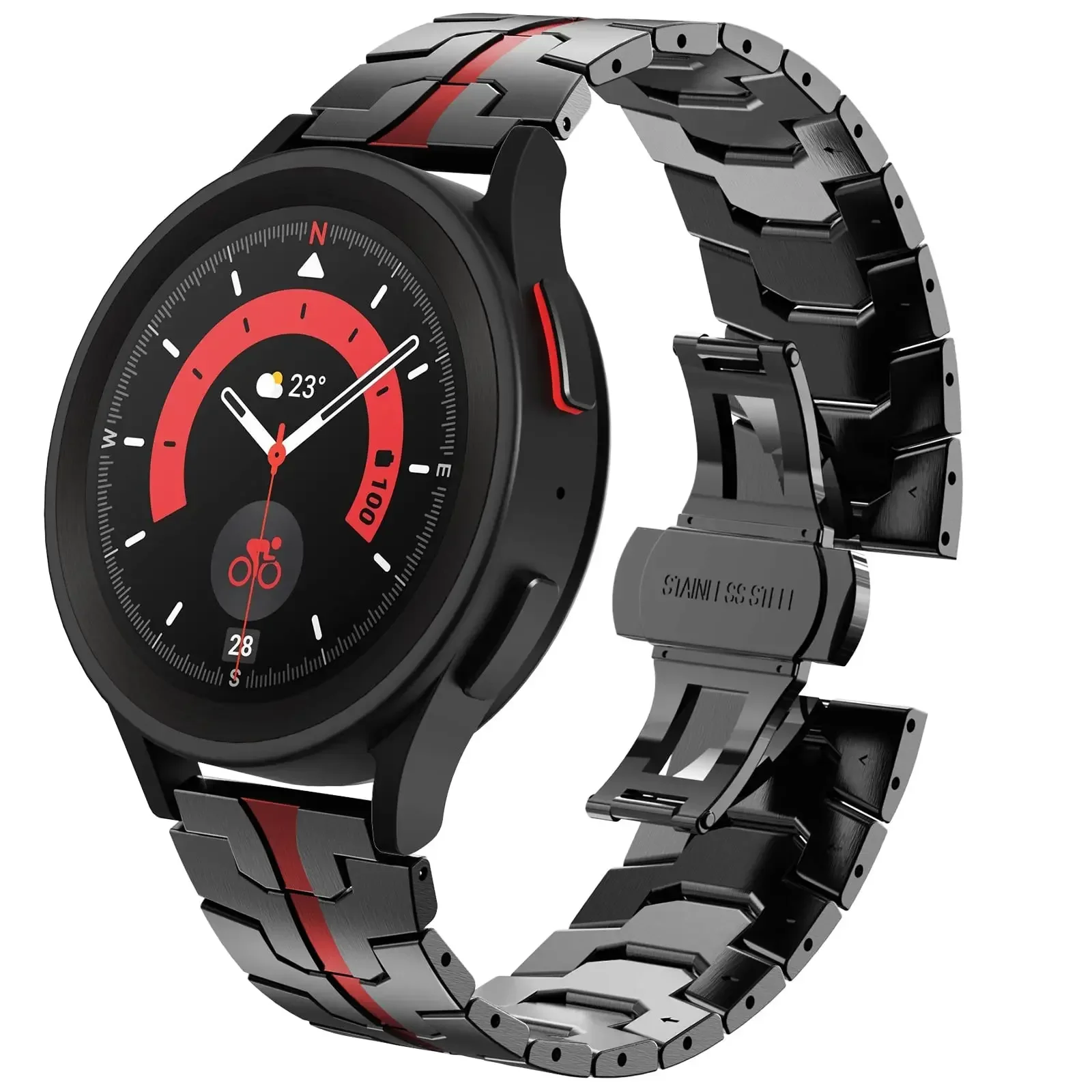 20mm 22mm Band for Samsung Galaxy Watch 4 5 6 classic Stainless steel bracelet correa Galaxy watch 5 Pro 45mm Huawei GT2/3 Strap