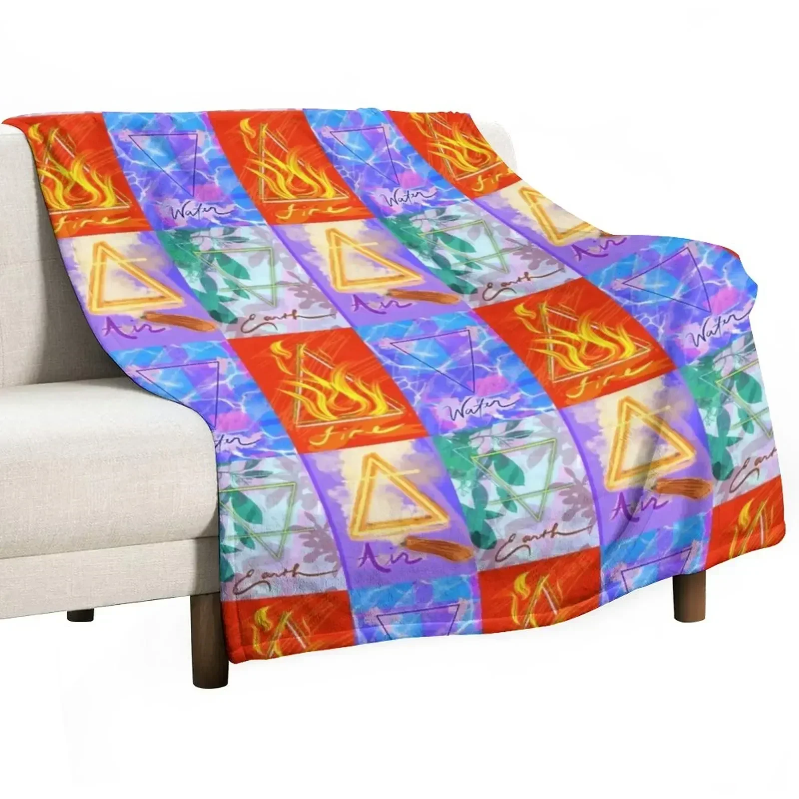 Quadratic Elemental Balance Throw Blanket Kid'S Luxury Throw For Sofa Thin For Baby Blankets