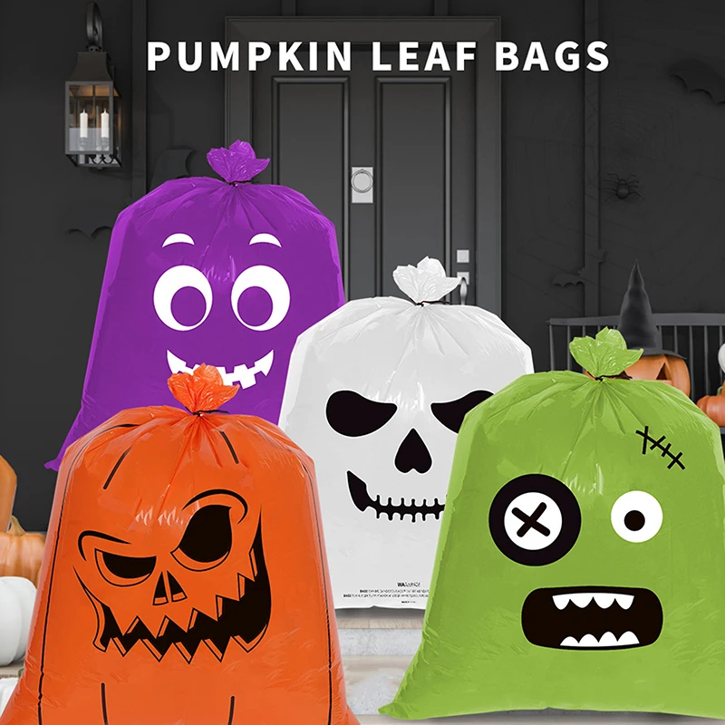 Halloween Pumpkin Leaf Bag Halloween Spoof Pumpkin Gift Bag Expression Decoration