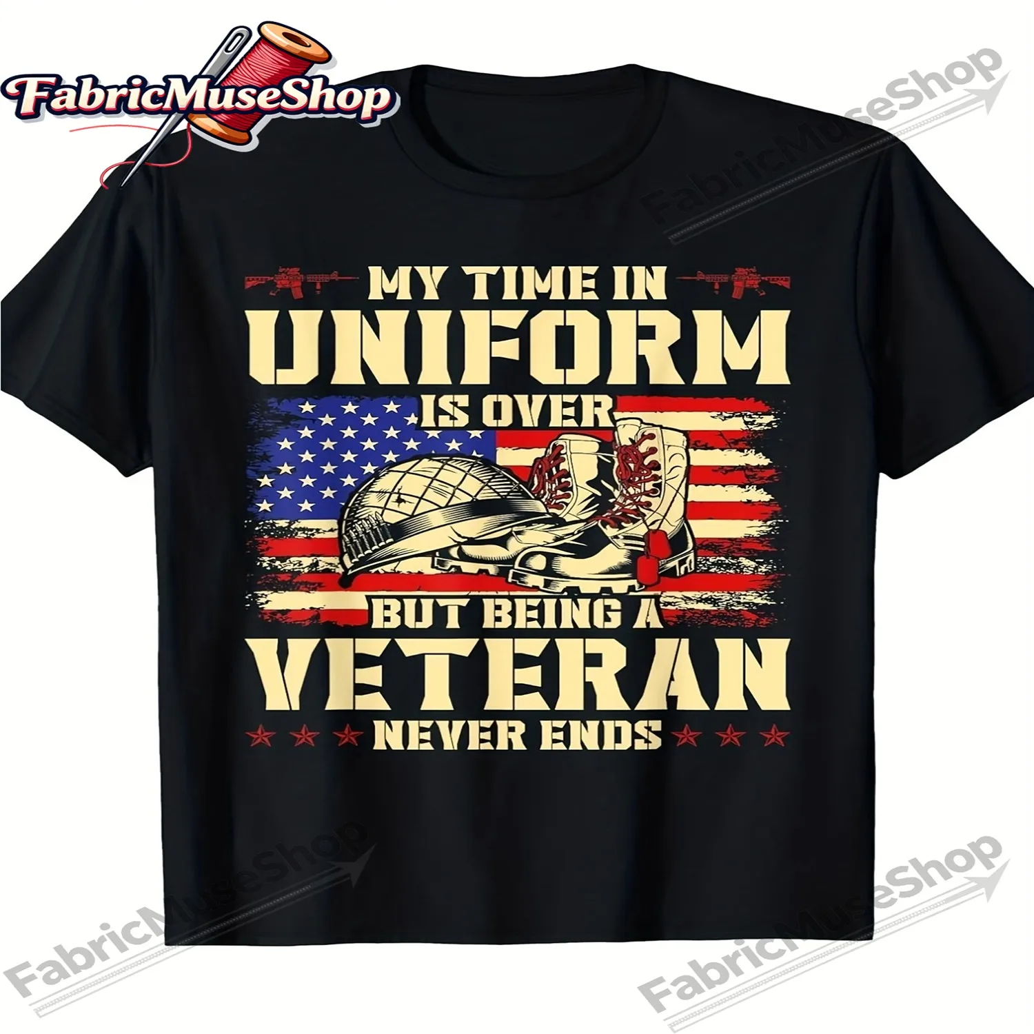 My Time in Uniform Is Over But Being A Never Ends T-Shirt [Plus Size] Slogan Print Casual Short Sleeve T-Shirt _ Breathable Summer Fabric_ Regular Fit for Casual Attire_ Everyday Comfort _ Nontra Retro Graphic Shirt, Holiday Tshirt