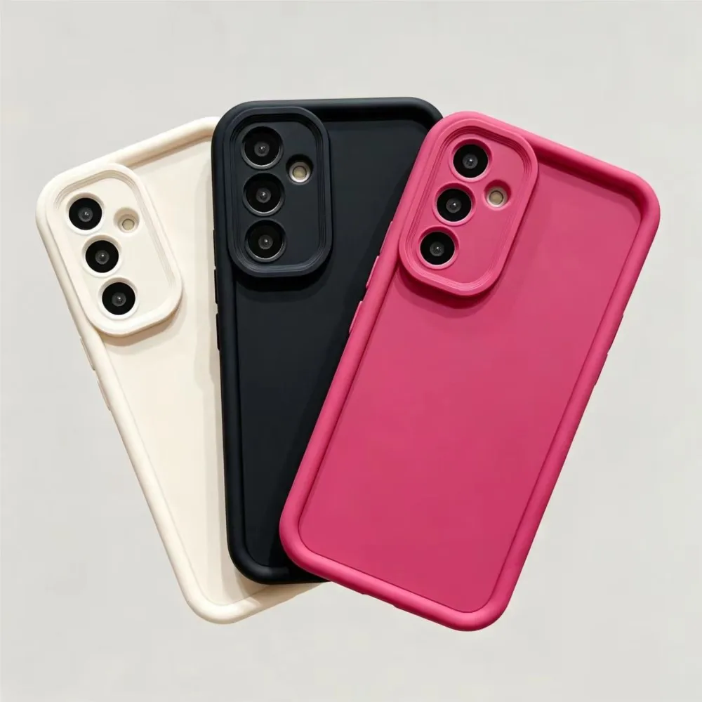 Matte Stair Thick Shockproof Phone Case for Samsung Galaxy A18 A08 A17 A07 A27 A37 A57 S26 Plus Ultra Matte Black Cover Coque