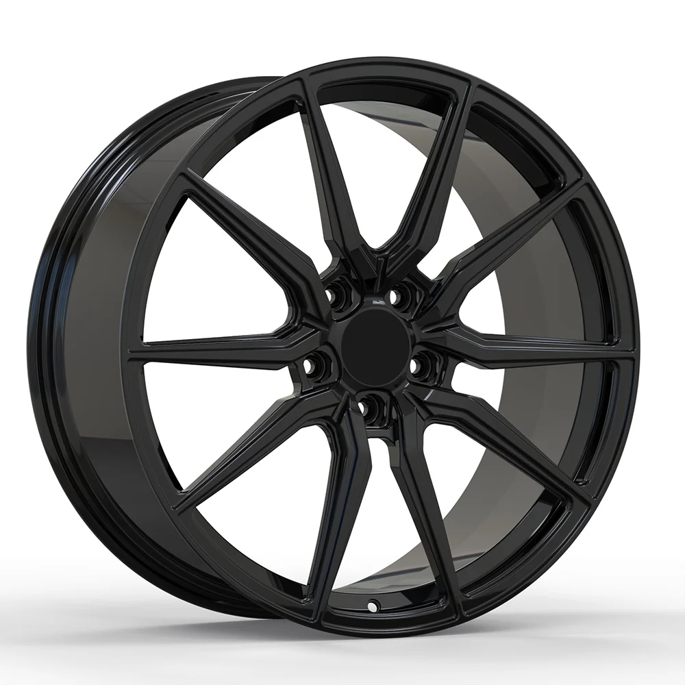 Concave 5 Spoke Rims Gloss Black Monoblock Forged Alloy Passenger Car Wheels 5x130 22 Inch Wheels for Porsche Panamera