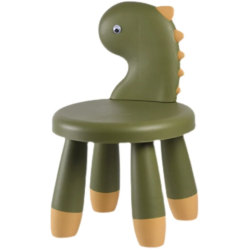 Plastic stool dinosaur backrest stool household cartoon children's chair  bench living room baby modern