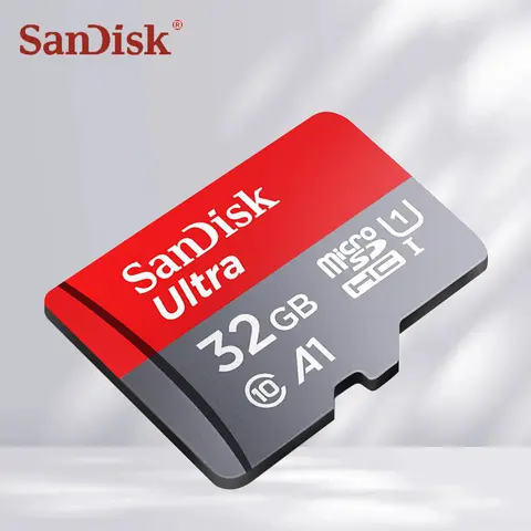 Original SanDisk Micro TF/SD Card 512GB 256GB 128GB  A1 C10 32GB 64GB  140mb/s Mini Crad for SD adapter of camera games console