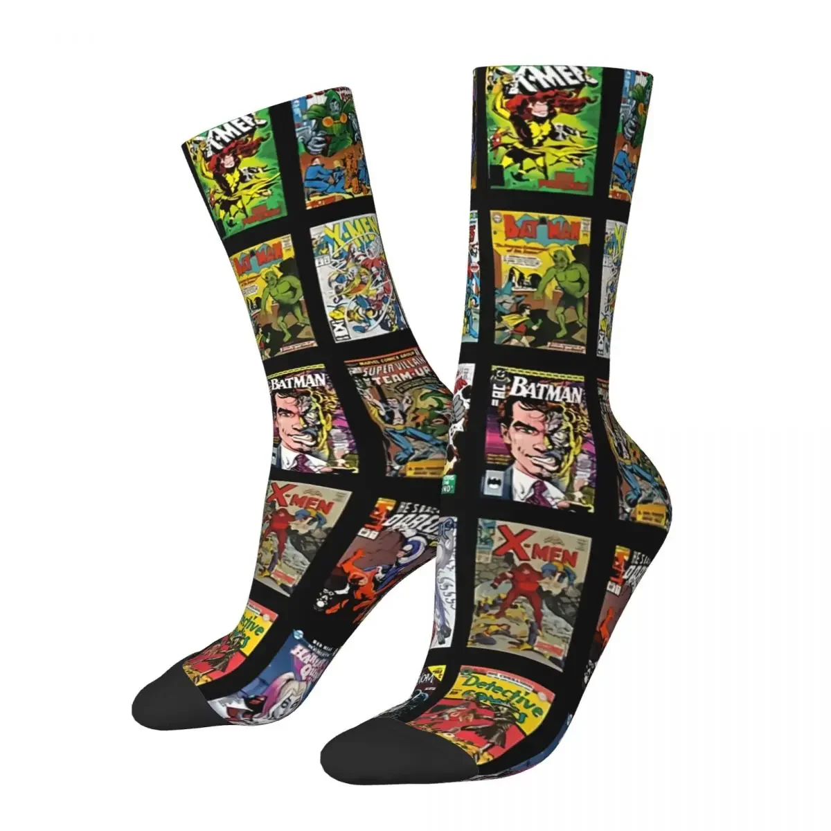 

Hip Hop Retro Evil Villains Crazy Socks for Men Women Superheroes Unisex Street Style Summer Funny Happy Crew Sock Gift