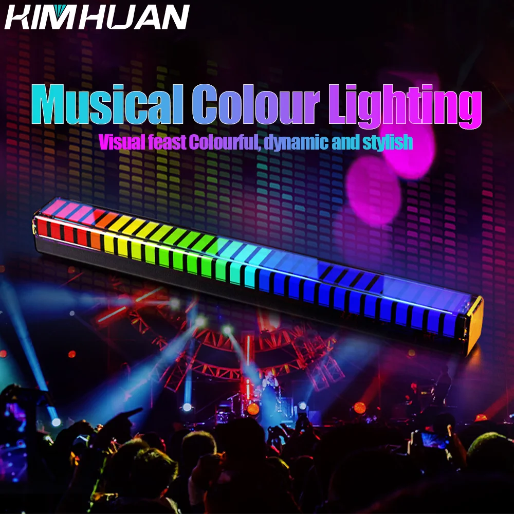 RGB Ambient Light Pick Up Sound 3D Gaming Computer Desktop Voice Control Sensor Light Decoration Music Sound Light LED Car Rhyth