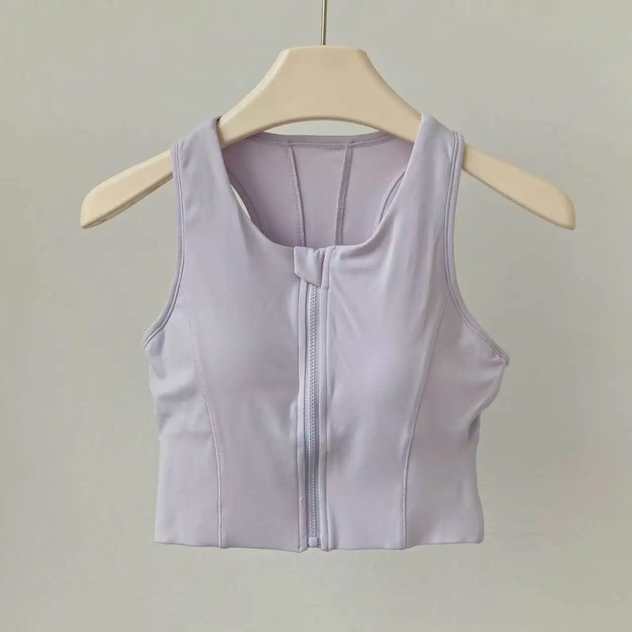Hochintensive Yoga-Weste für Damen mit Frontreißverschluss, All-in-One-Sport-BH, Push-up, stoßfest, atmungsaktiv, Fitness-Weste, BH-Top – Detail 10