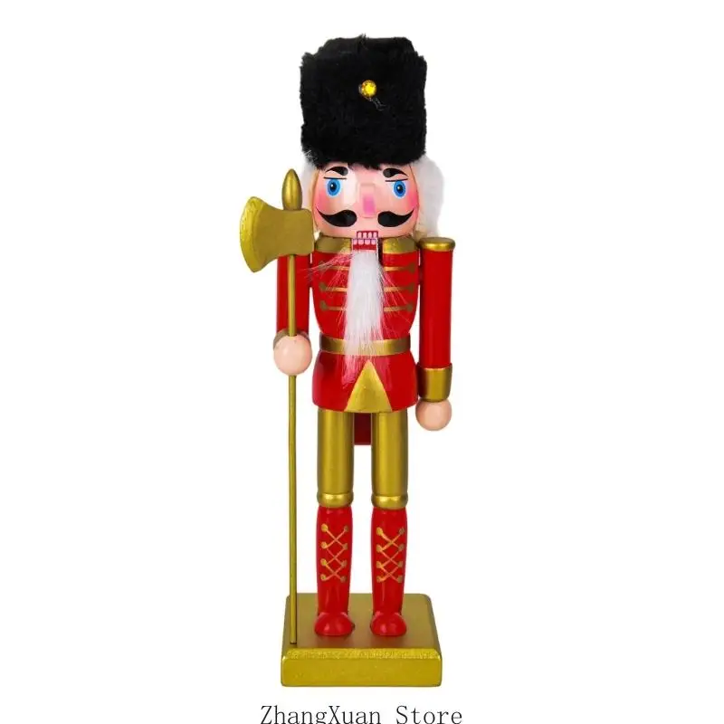 Weihnachtsfigur für den Innenbereich mit Holzoptik und freistehendem Ständer 3XUF – Detail 5