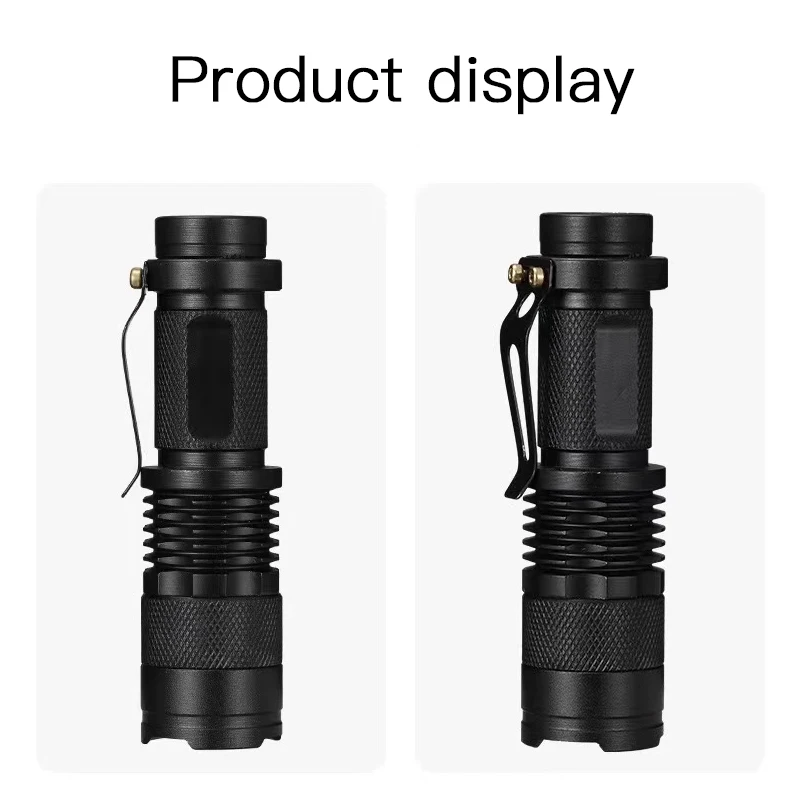 مصباح يدوي صغير LED، 3 أوضاع مصباح يدوي تكتيكي محمول قابل للتعديل للتخييم والمشي لمسافات طويلة والعمل في الهواء الطلق #2