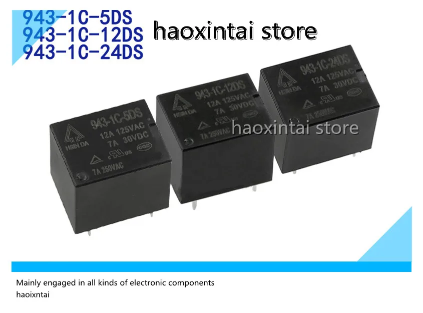 10pcs  original relay 943-1C-12DS 943-1C-5DS 943-1C-24DS 12V 5 feet 12A