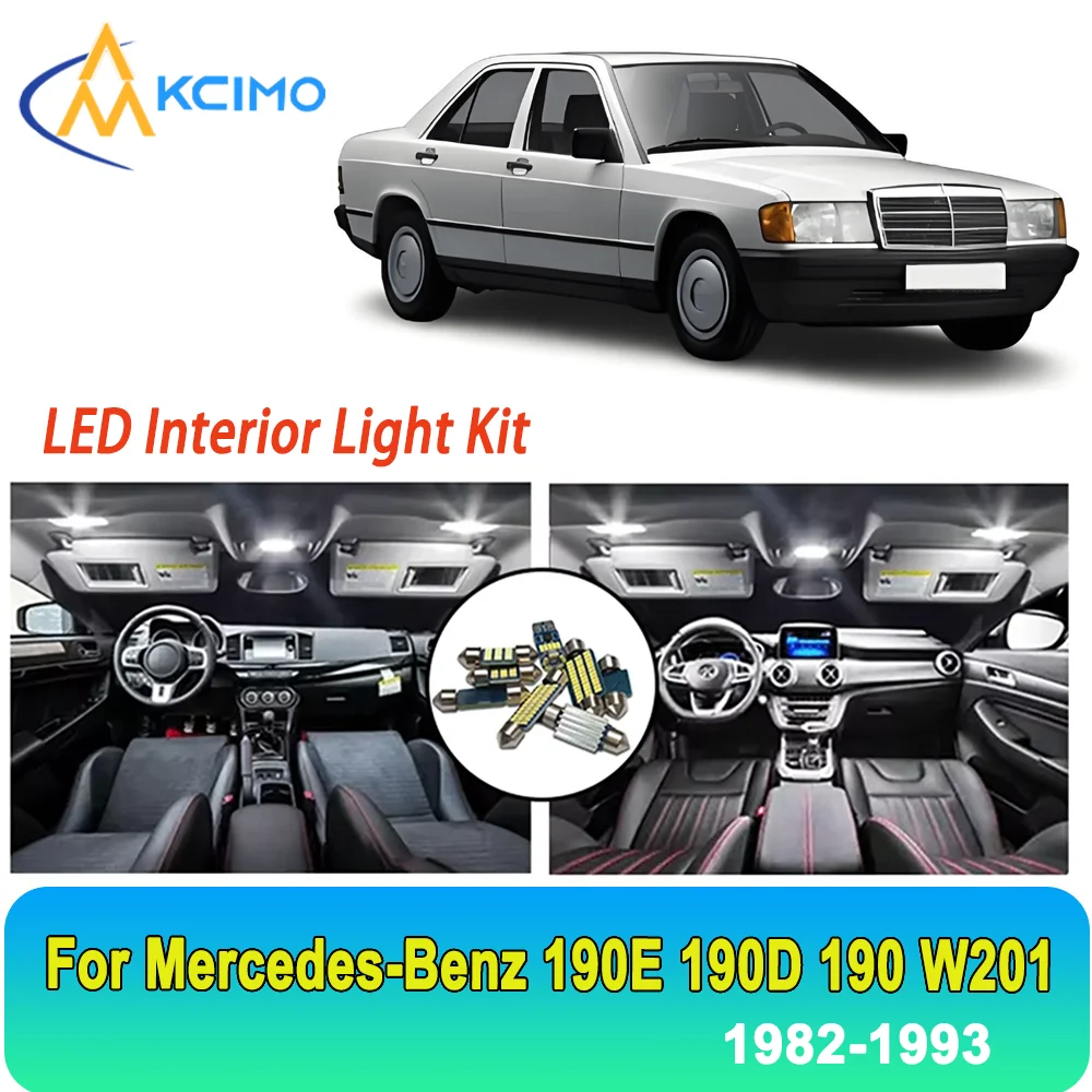 

New Light Bulb For Mercedes-Benz 190E 190D 190 W201 (1982-1993) Premium Bright LED Interior Dome Map Trunk Light Kit Car Led