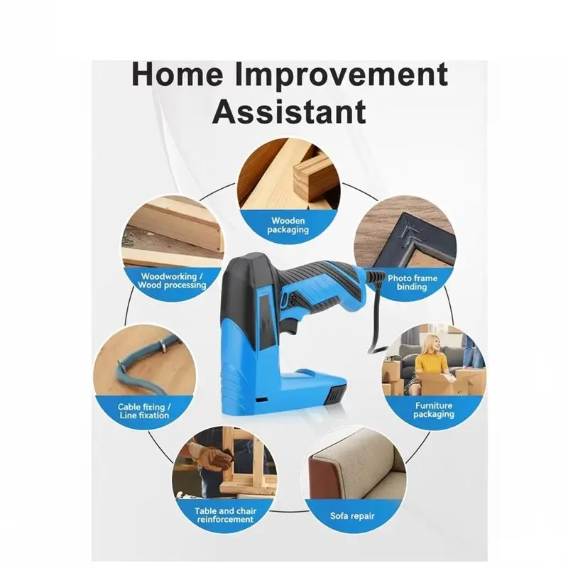 For Diyer Home Owner Power Tool- 2 In 1 Electric Staple Gun Set For Upholstery Renovation EU Plug
